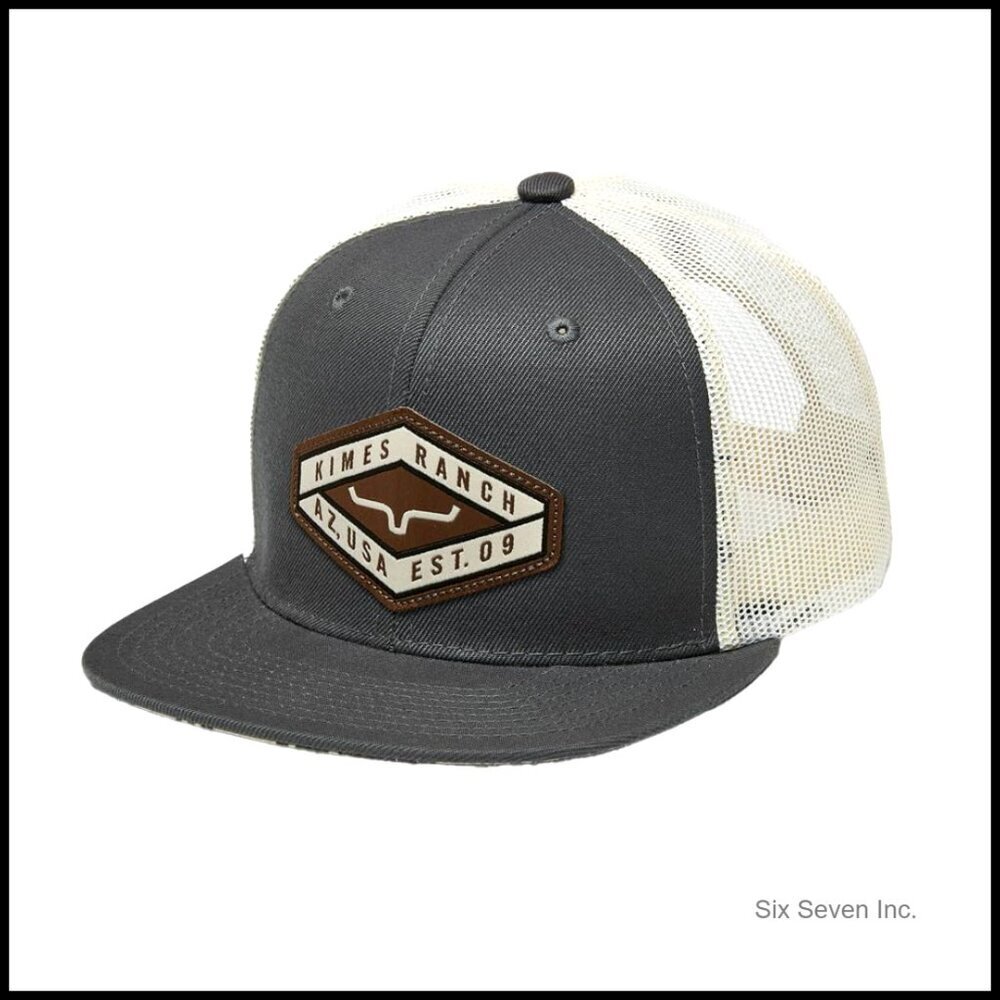 High Profile Flat Bill Snapback Trucker Hat Modern Western Casual Style